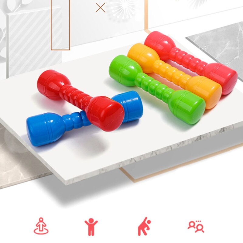 2 pezzi pesi Fitness per bambini manubri a mano palestra a casa esercizio bilanciere esercizio per bambini Fitness Sport giocattoli mano 100G pesi