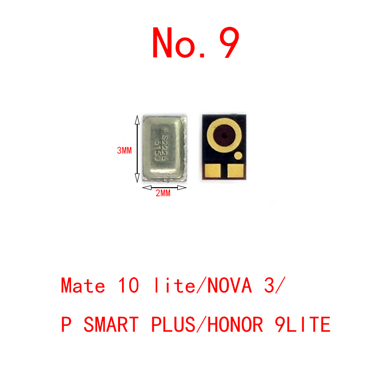 Micrófono receptor de altavoz para HUAWEI, P40 Pro, P30, P20, P10, P9, Honor 8, 9, 10, 20, 30, V10, V20, V30, Mate, Nova Lite, Enjoy Play, 10 Uds.: 10pcs No.9 Type