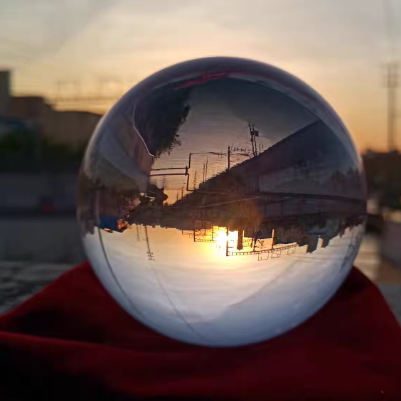 Crystal Ball Large Transparent Photography Glass 100mm Sphere Photo Shooting Props Lens Clear Round Artificial Ball Decor