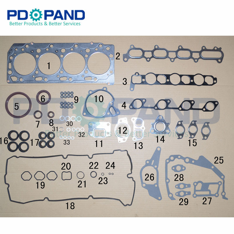 Overhaul Engine rebuilding Repair Gasket Set For Mitsubishi 4D56T 4D56U 8V 16V Pajero/SHOGUN L200 L300 L400 2477CC 2.5L: 1000A407