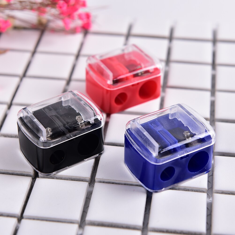 Double Holes Cosmetic Sharpener Useful Pencil Sharpener For Cosmetic Brush / Eyeliner Pencil / Makeup Pencil