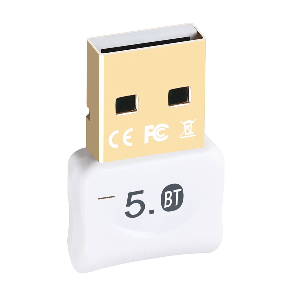 Portable Wireless Network Card Dongle 2.4GHz Bluetooth 5.0 WiFi External Receiver Adapter for Computer PC Laptop Networking Part: White