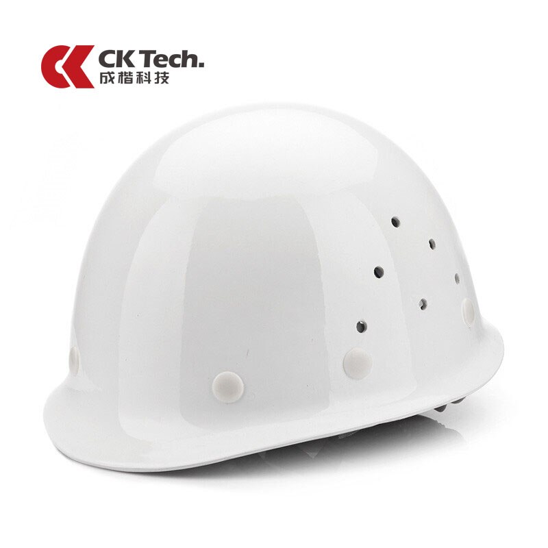 CK Tech. FRP Safety Helmet Construction Protective Helmets Work Cap Breathable Labor Engineering Impact Resistance Hard Hat