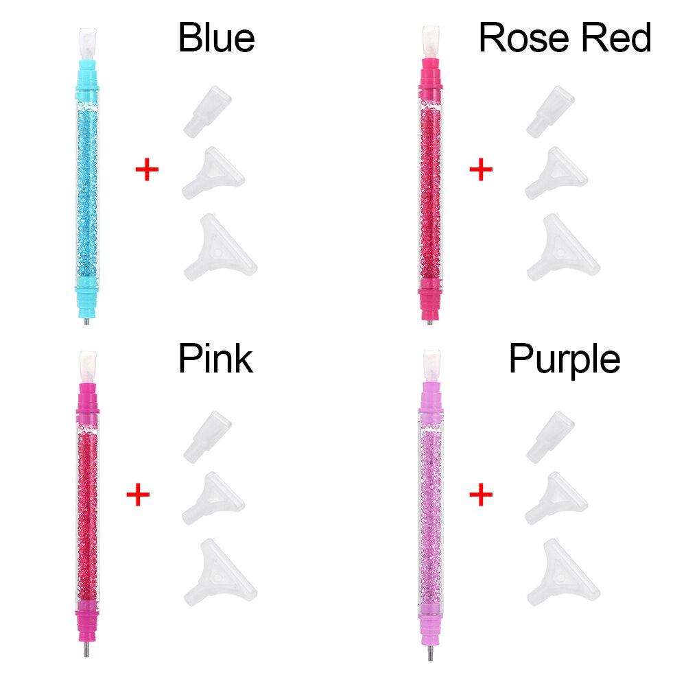 1set Double Head Point Drill Pen Crystal 5D Diamond Painting DIY Arts Crafts Cross Stitch Embroidery Sewing Handmade Accessories