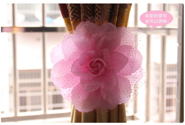 Peony Flower Curtain Clip-on Tie Backs Curtains Accessories Tassels For Curtain Tieback DIY Craft Tassel Fringe Trim