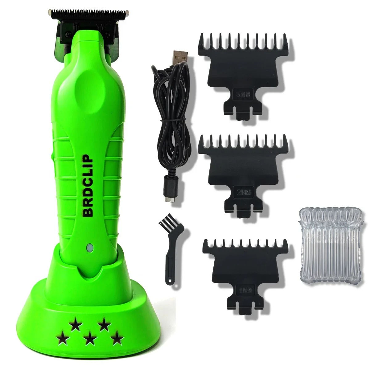 Professionele Elektrische Trimmer 7000 RPM Hoge snelheid Motor met Oplaadstation DLC Gecoat Mes Kappers Tondeuse 3 Kleuren Carving: Blauw