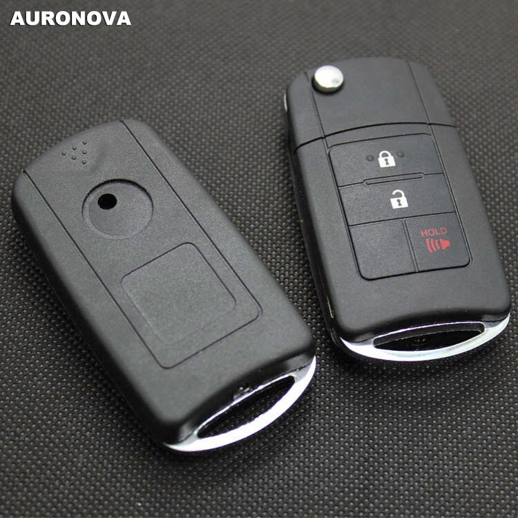 Auronova uppgradering fällbart nyckelskal för toyota camry reiz corolla 2+1 knappar modifierat fjärrstyrt bilnyckelfodral