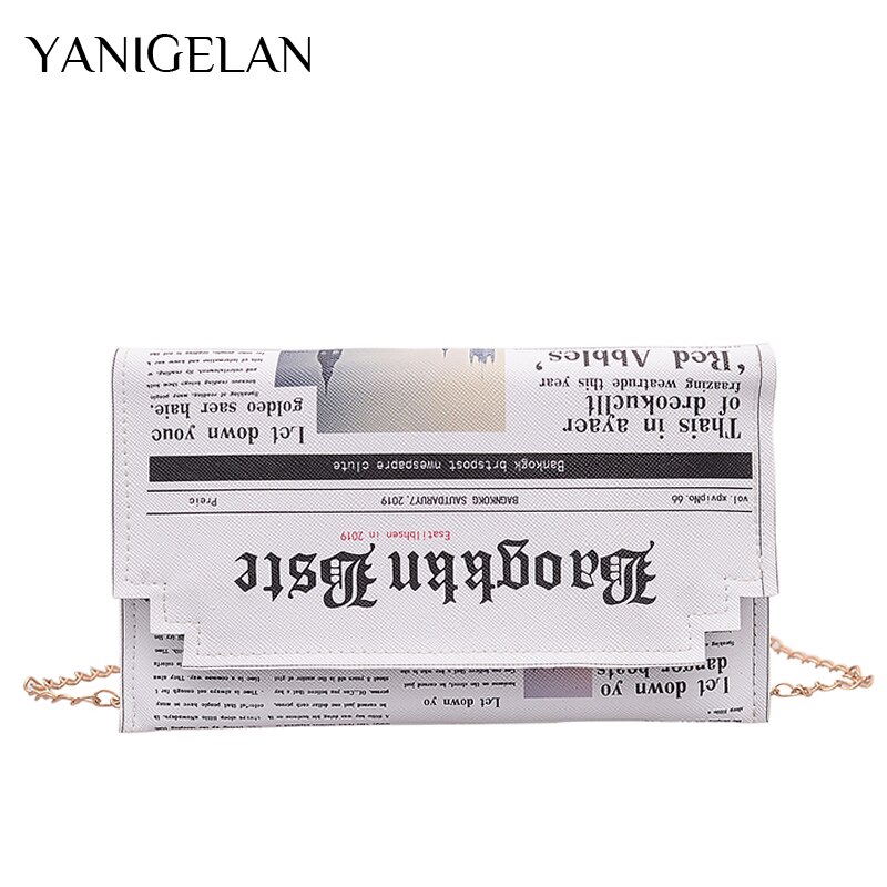 Kranten Modellering Dag Clutch Tassen Lederen Mode Envelop Tas Vrouwelijke Casual Crossbody Vrouwen Purse Pocket Avondtassen Bolsos