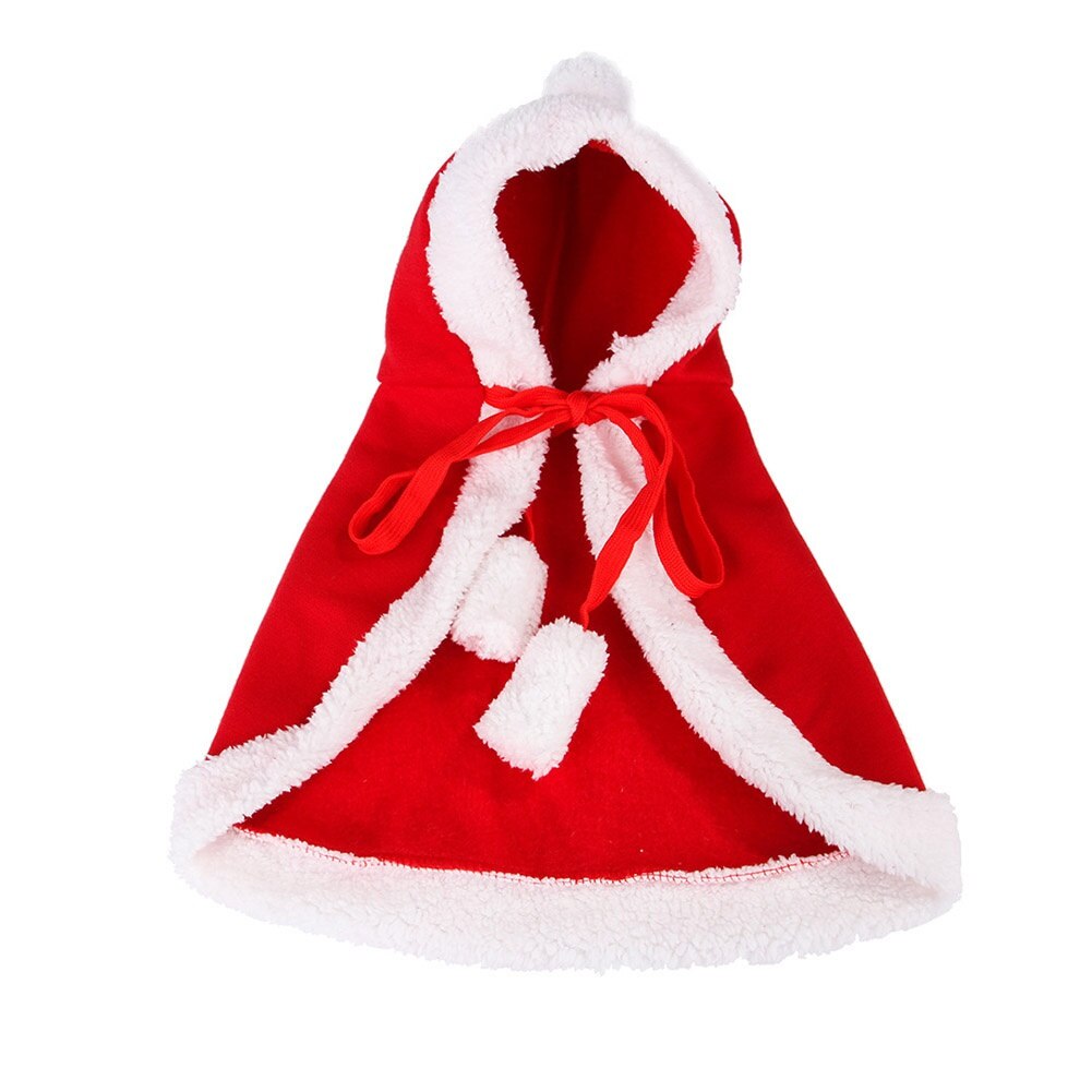 Traje con gorro de Papá Noel para cachorro y gato, capa para disfraz de Mascota, ropa de Navidad, vestido de divertido para gato, traje de Navidad: M