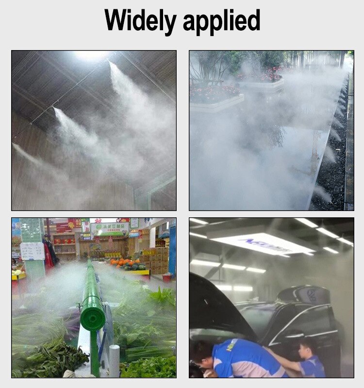 High pressure humidifier mist nozzle 20-70 bar fog nozzle 0.1/0.2/0.3/0.4/0.5mm misting system fogging machine part 10pcs/pack
