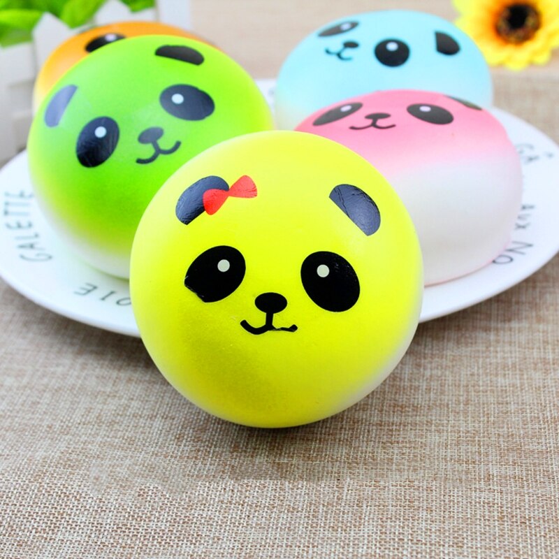 Palle Giocattolo Morbido Farcito Al Vapore Panino Panda Palla di Decompressione PU Rimbalzo LENTO Giocattolo Squishy Gelato Gatto Gelato Per Bambini giocattolo