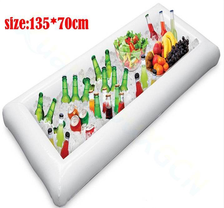 inflatable salad bar buffet ice bucket cup drink holder swimming bathing pool Floating row toy party decoration bar coasters