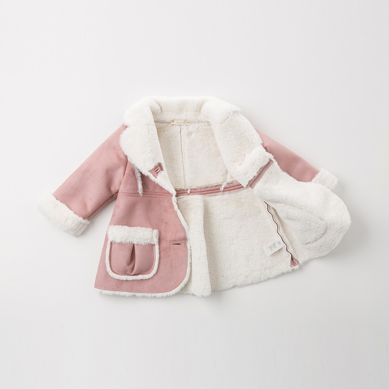 Db11448 dave bella vinter baby piger søde lommer frakke børn toppe spædbarn toddler overtøj