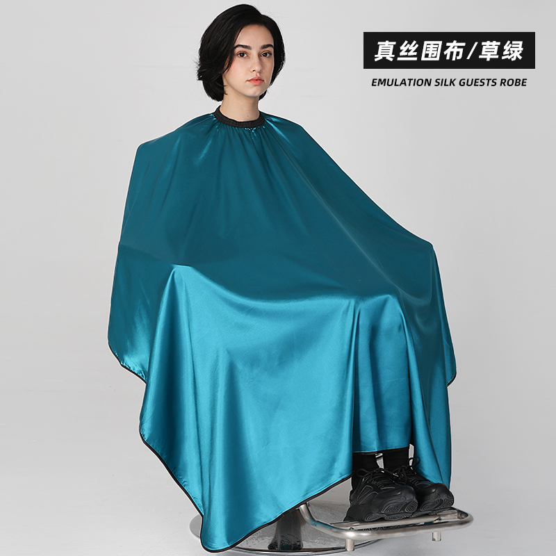 Salon Professionele Haar Styling Cape Kapper Haar Knippen Kleuren Styling Waterdichte Imitatie Zijde Haar Cape Kapper Schort: Army Green