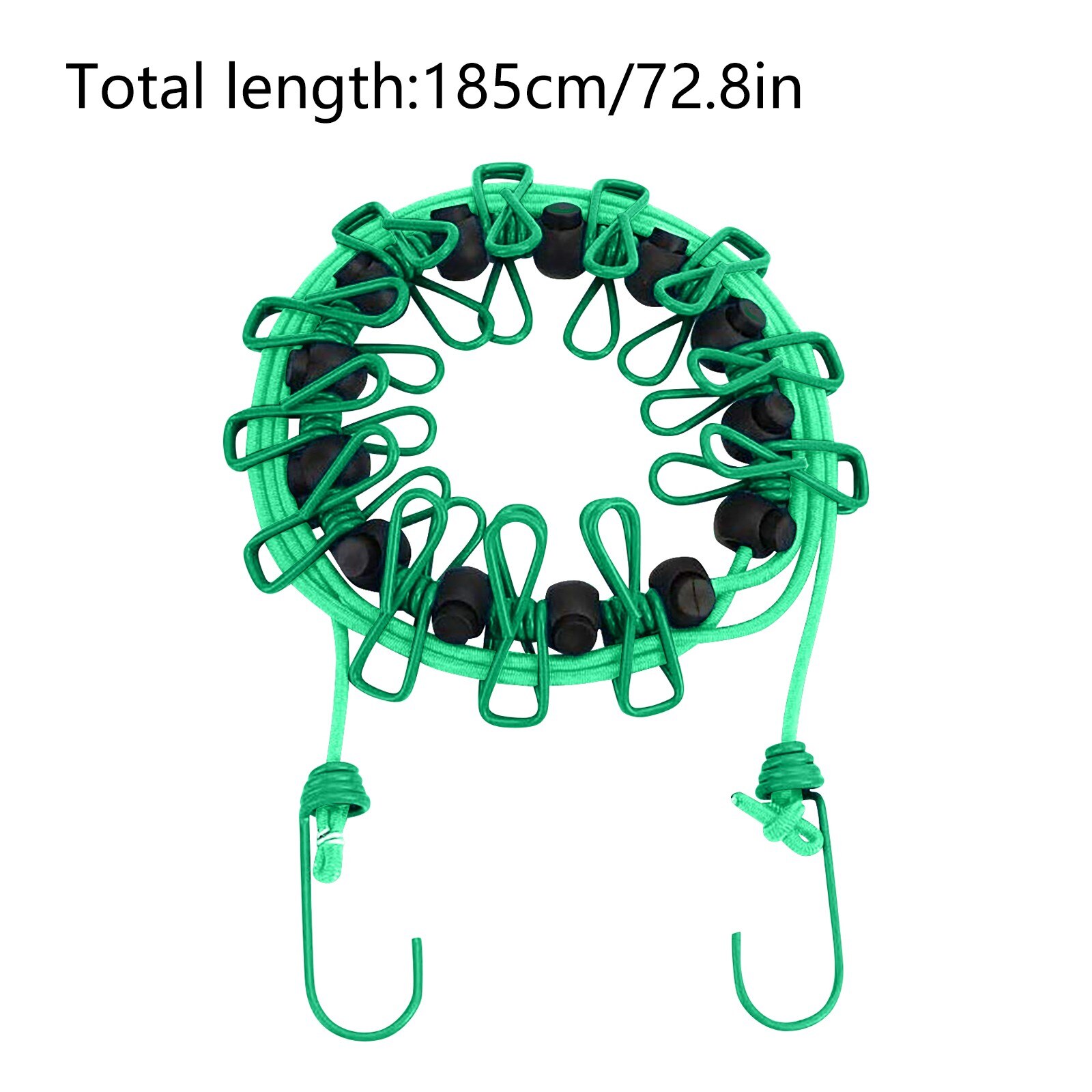 Portable Travel Clothesline Multifunction Drying Rack Clothes Line With 12 Clips Cloth Hangers Steel Clothes Line Pegs Clothesli: C