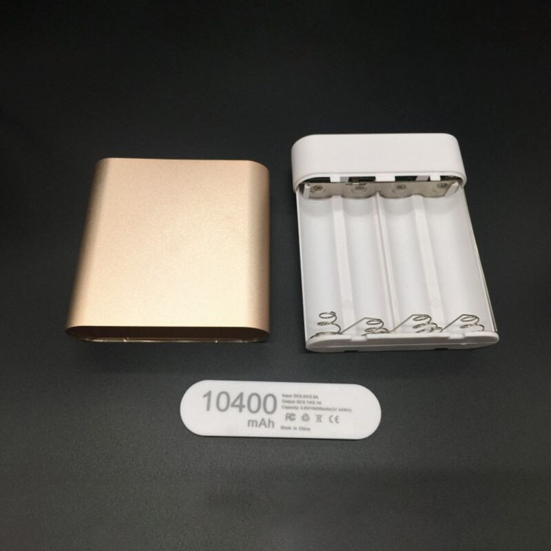 4X18650 Powerbank Case Batterij Box Lassen-Gratis Charger Box Diy Aluminiumlegering Opladen Schat Shell Voor Iphone smartphone