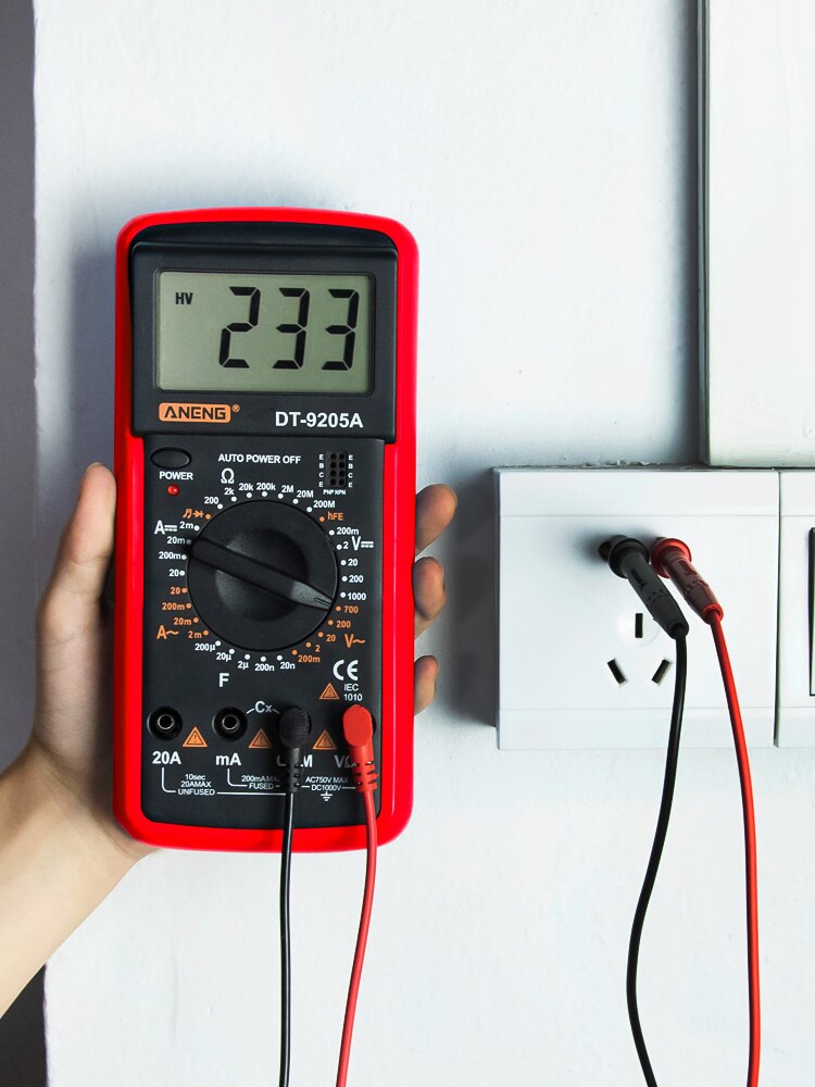 Mini Handheld LCD Digital Multimeter DC/AC Voltage Current Meter Gauge Resistance Tester Voltmeter Ammeter Ohmmeter DT9205A
