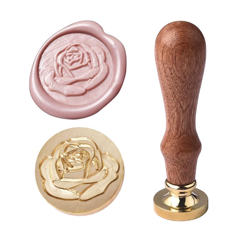 Træ mønster voks segl frimærker retro tillykke med fødselsdagen antik træ forsegling scrapbooking sollos stempel håndværk bryllup dekorative: 1
