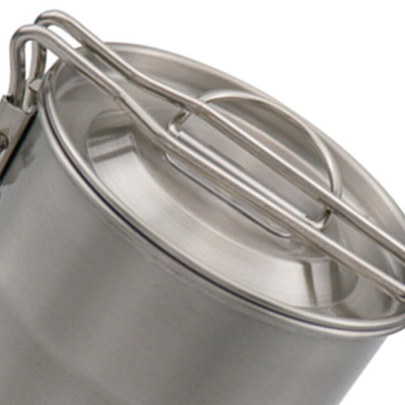 1000ML Mund Tasse draussen Camping Bequem Kaffee Tasse Klapp Griff Camping Licht Dampfer 304 Edelstahl