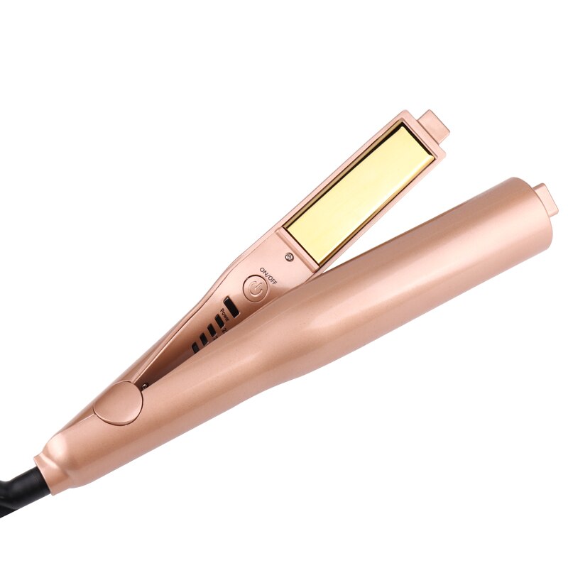 Hair Curler Gold 2 in 1 Straightening Iron Hair Curler Curling Iron Salon Hair Curling