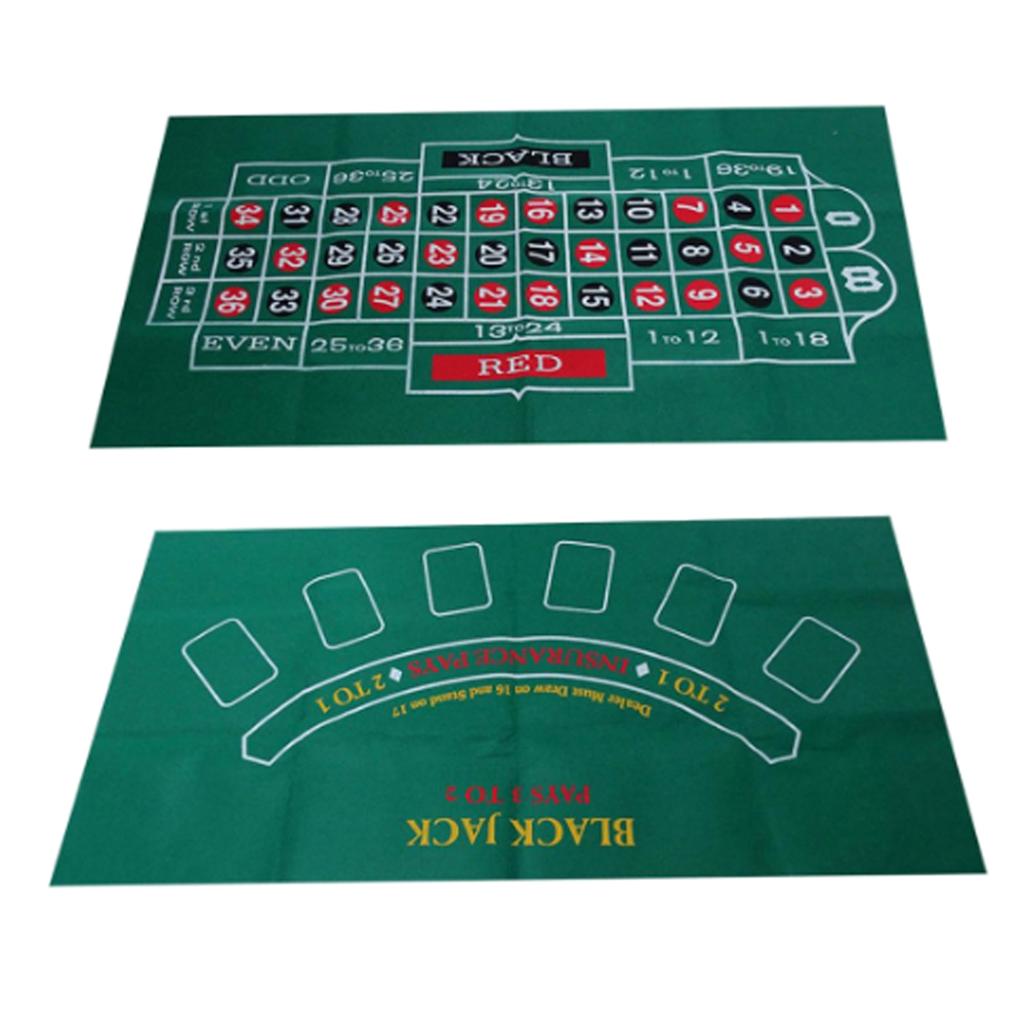 Casino Poker Gaming Table Felt Tablecloth Board Game Layout Mat Waterproof