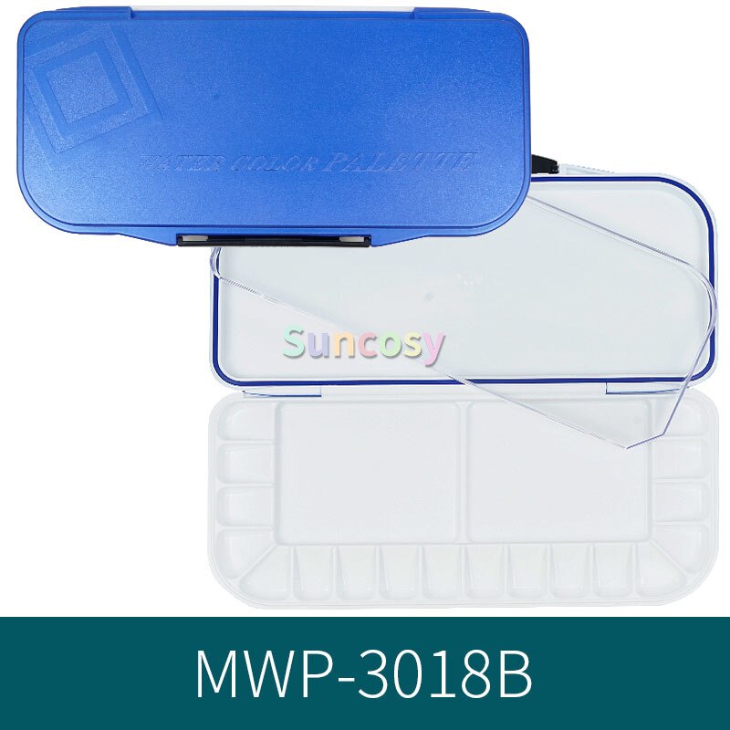 Mijello-paleta hermética a prueba de fugas para acuarelas, paleta de 18 24 33 55-Well, con amplio espacio para Mezcla de colores