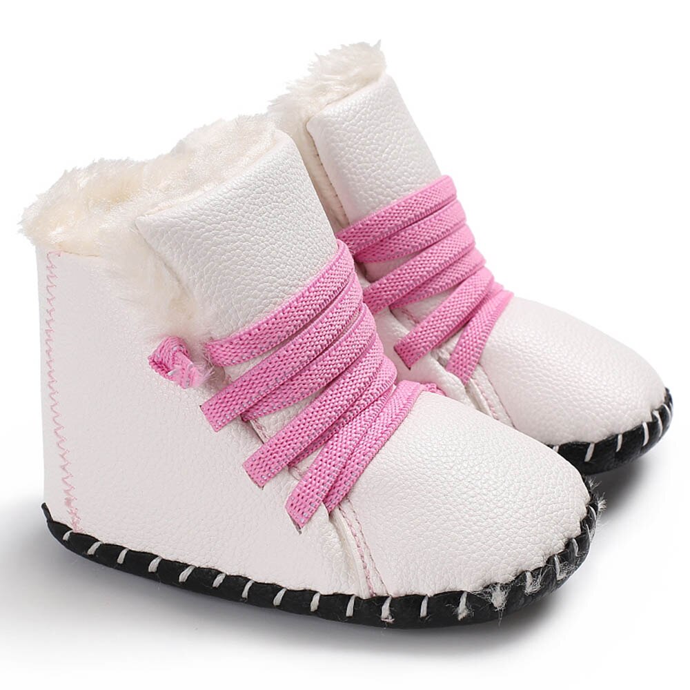 Del bambino Della Ragazza del Ragazzo Stivali Da Neve Mezzo Inverno Stivali Ragazza Del bambino Del Cotone Stivali Caldi di Spessore infantile Del Capretto Nuovi Pattini Inferiori Molli carino 0-18M