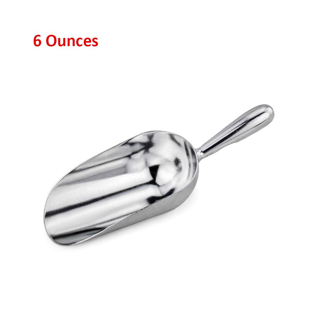 1Pcs Bar Ijsschep Roestvrij Staal Voedsel Meel Candy Scoop Spice Schop Bar Keuken Koken Tool Gedroogd Fruit Scoop: 6x18.5cm