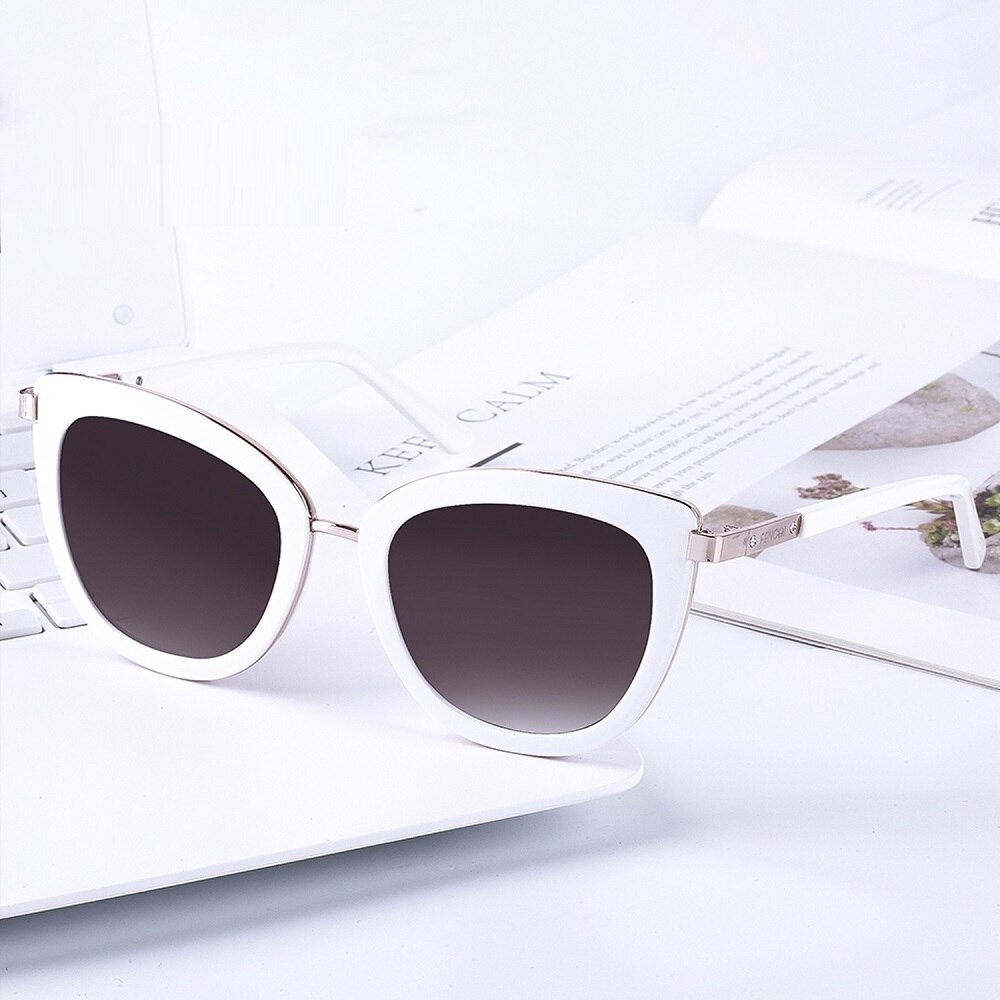 Evove cat eye zonnebril dames witte zonnebril voor dames merk strass cat eye zonnebrillen