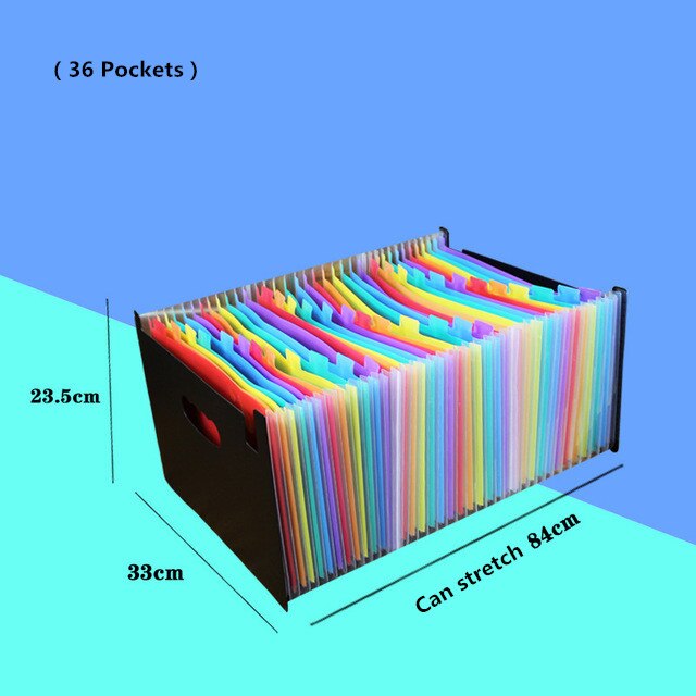 File Folder Pockets for Document Bag Organizer Holder Desk Paper School Office Stationery A4 Expanding Accessories Products: L