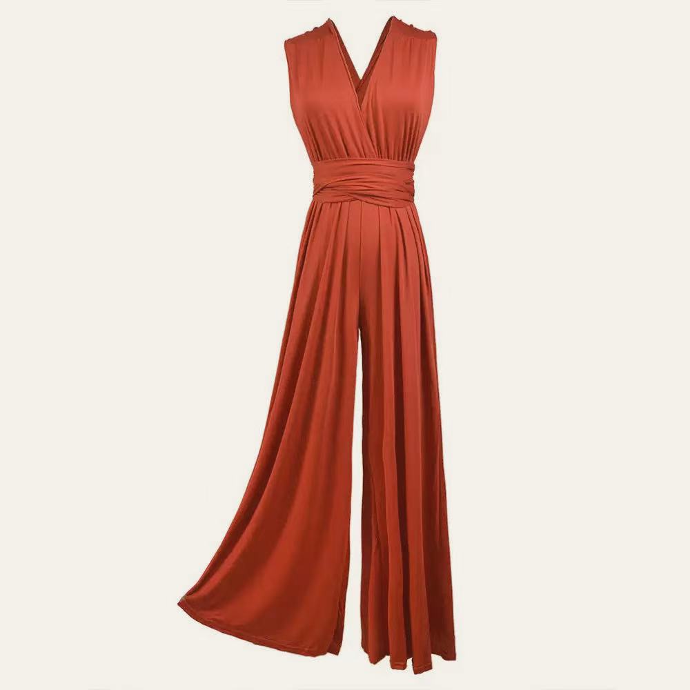 Multiway Convertible Jumpsuit Formal Multi Wrap Wedding Dress Cocktail Floor Jumpsuits Navy Blue Bridesmaid Infinity Jumpsuit