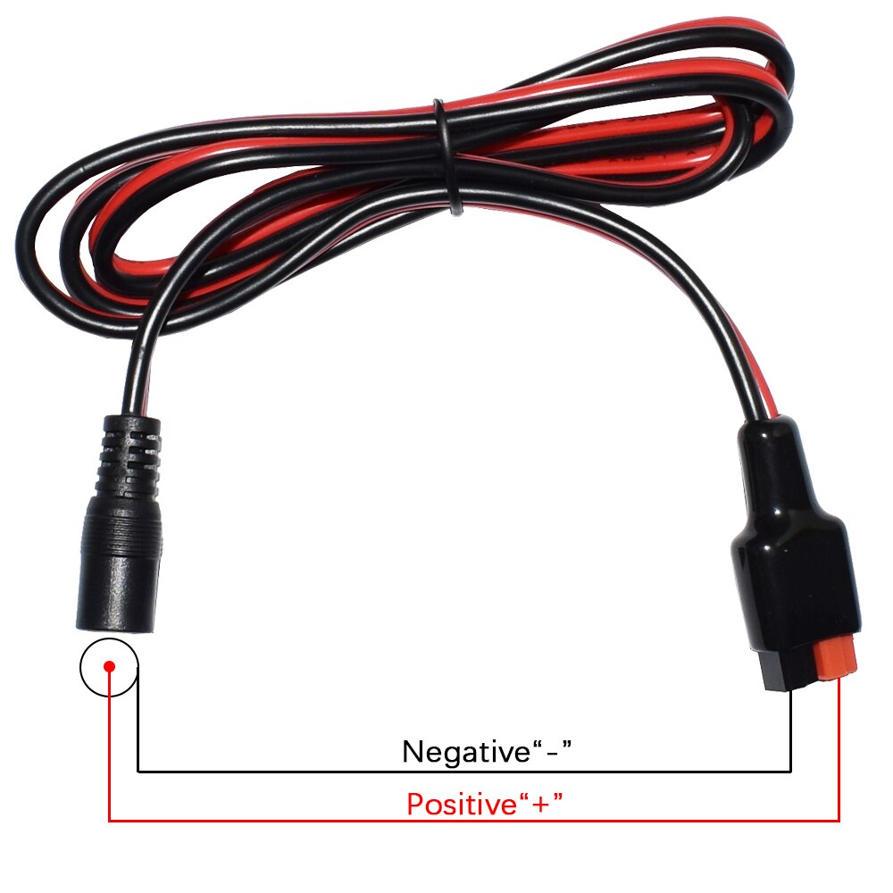 5.5mm x 2.1mm DC Female Power Plug Cable Compatible with Powerpole for Portable Generator 14 AWG Wire 3.28ft/1m (Female)