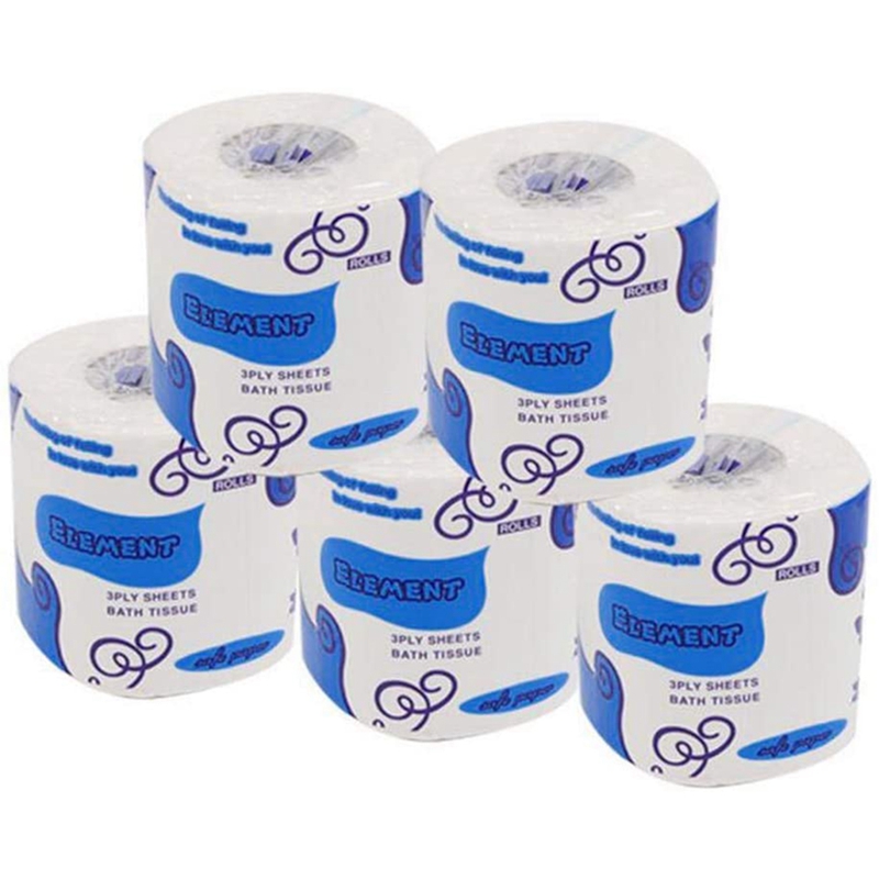 4 Rolls Zachte 3Ply Toiletpapier Bulk Bad Weefsel Rollen Badkamer Wit 10X10CM