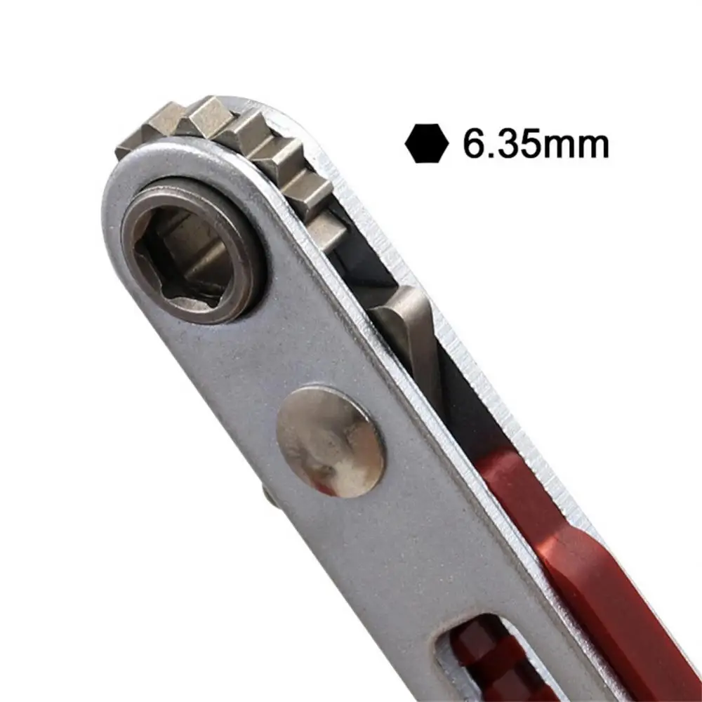 Mini Multifunctional Bidirectional Portable Reverse Ratchet Screwdriver Elbow Flat Head Wrench Cross Screwdriver Slotted Tool
