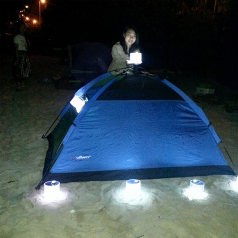 Solenergi lyse vandtæt oppustelige lanterne lampe førte foldning camping lys lampe