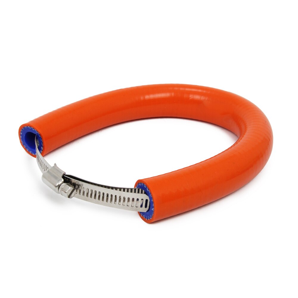 Universal Silica Gel Stainless Steel Adjustable Exhaust Pipe Heat Shields For KTM Kawasaki Yamaha Over 250CC: Orange