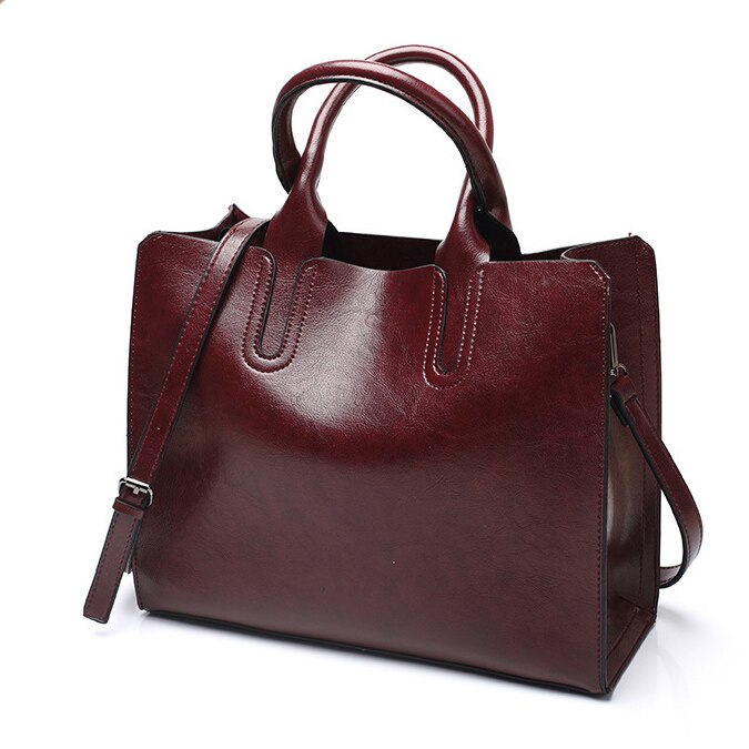 Lederen Handtassen Grote Vrouwen Tas Vrouwelijke Schoudertassen Office Casual Vintage Crossbody Tas Reizen Messenger Bags