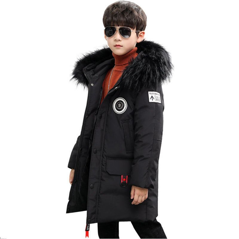 Veste d'hiver en coton de pour garçons, manteau et épais, vêtements d'extérieur décontractés à capuche pour enfants de 5 6 7 8 9 10 11 12 13 14 ans