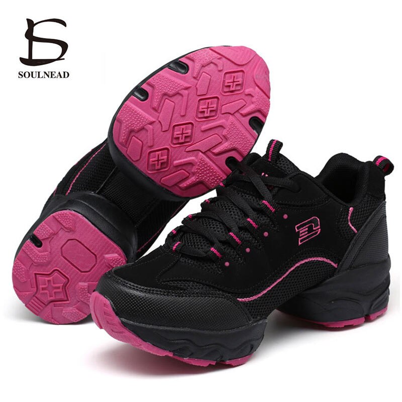 Stijl Vrouw Moderne Hip Hop Dance Sneakers Wit Zwart Zachte Zool Jazz Dansschoenen Dames Praktijk Dans Schoenen Maat 35-41