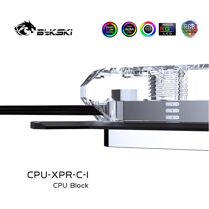 Bykski CPU Water Block For INTEL LGA115X 1200 1700 /AMD Ryzen 3/5/7 X470 X570 Processor Watercooler Radiator RGB AURA SYNC
