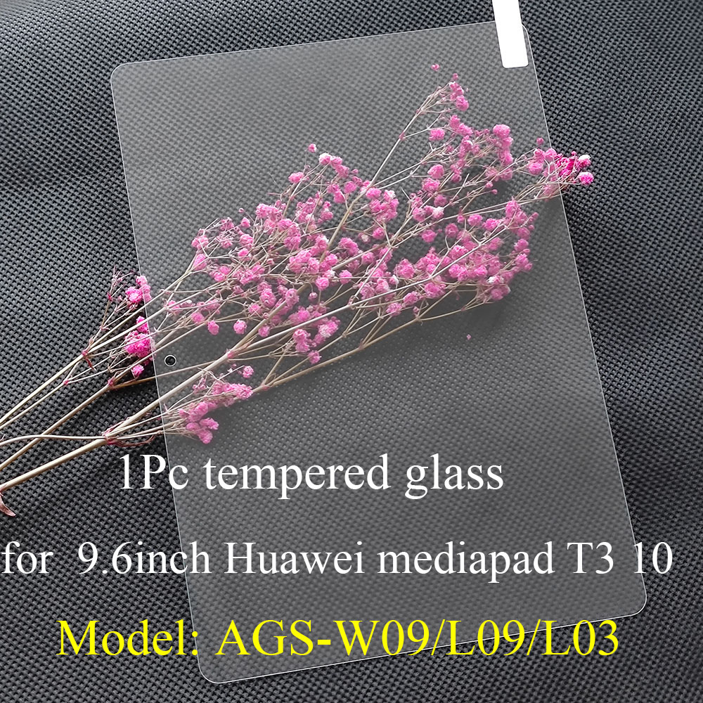 Tablet Case for Huawei Mediapad T3 10 Soft TPU Funda for 9.6inch Huawei T3 10 AGS-L09 AGS-L03 Cases Cover: 1Pc tempered glass