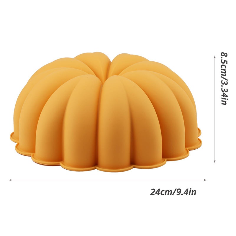Großer Kürbis, 22,9 cm, Kuchenform, Silikonform, Halloween-Kürbisform, bilden, Erntedankfest, Ernte, Backen, Kekse, Kerze, Epoxidform: Himmel Blau