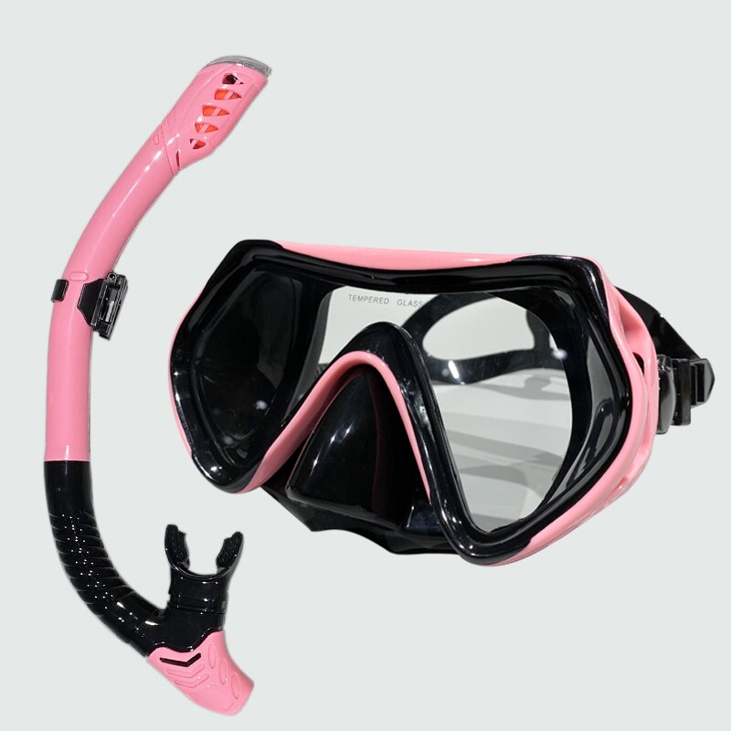 Professionele Duikmasker Snorkelpak Volwassen Siliconen Rok Bril Duikmasker: Roze