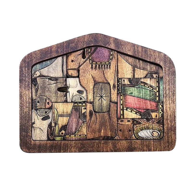 Houten Jezus Puzzel Standbeeld Kerststal Puzzel Met Hout Verbrand Puzzels Kerststal Puzzel Game Educatief Woondecoratie