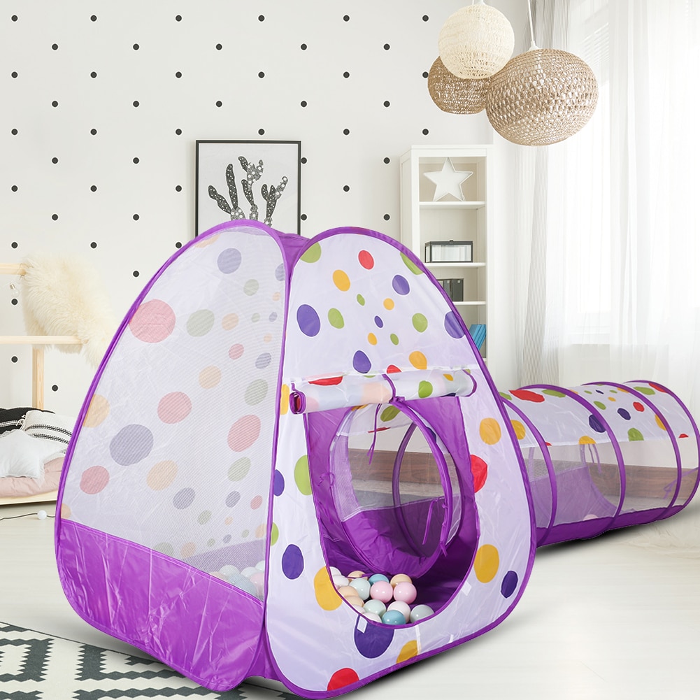 3 Stks/set Opvouwbare Play Tent Milieubescherming En Niet-vervagende Baby Kinderen Speelgoed Bal Zwembad Pit Kruipen Tunnel Huis