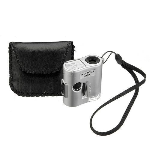 Sosw-Microscoop Met Led Illuminating X 60 Sieraden 60 X Vergrootglas Horlogemaker Ticket