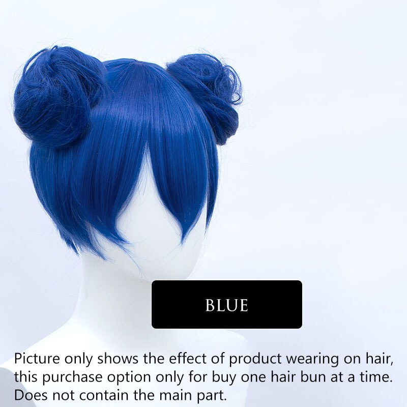 Postiche Synthétique à réinitialisation pour Femme, Chignon, Rose, Rouge, Blonde, Bleu, Extension de Cheveux, Accessoires de Cosplay