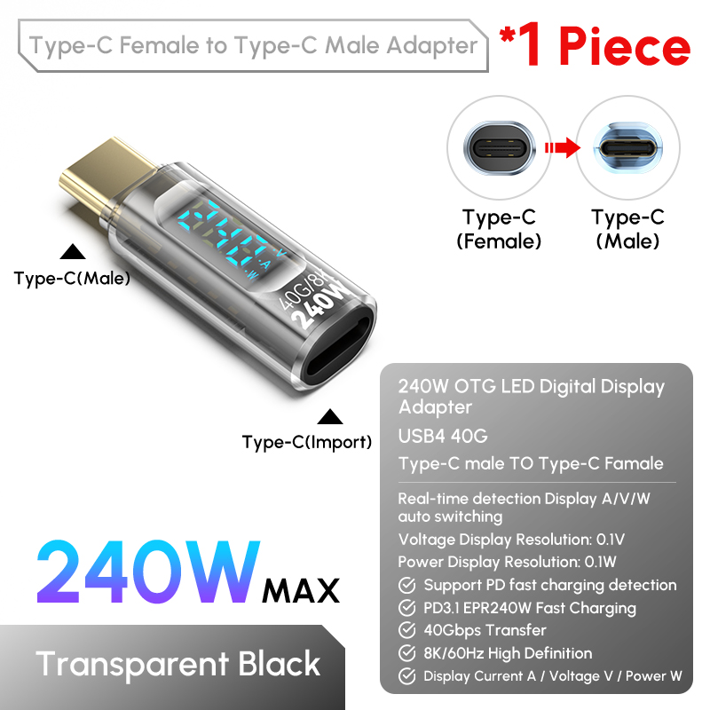 Adaptador de cargador Lightning hembra a USB C de 35W para IPhone 15 14 13 12 Pro Max tipo C conector de probador de potencia de carga de 8 pines