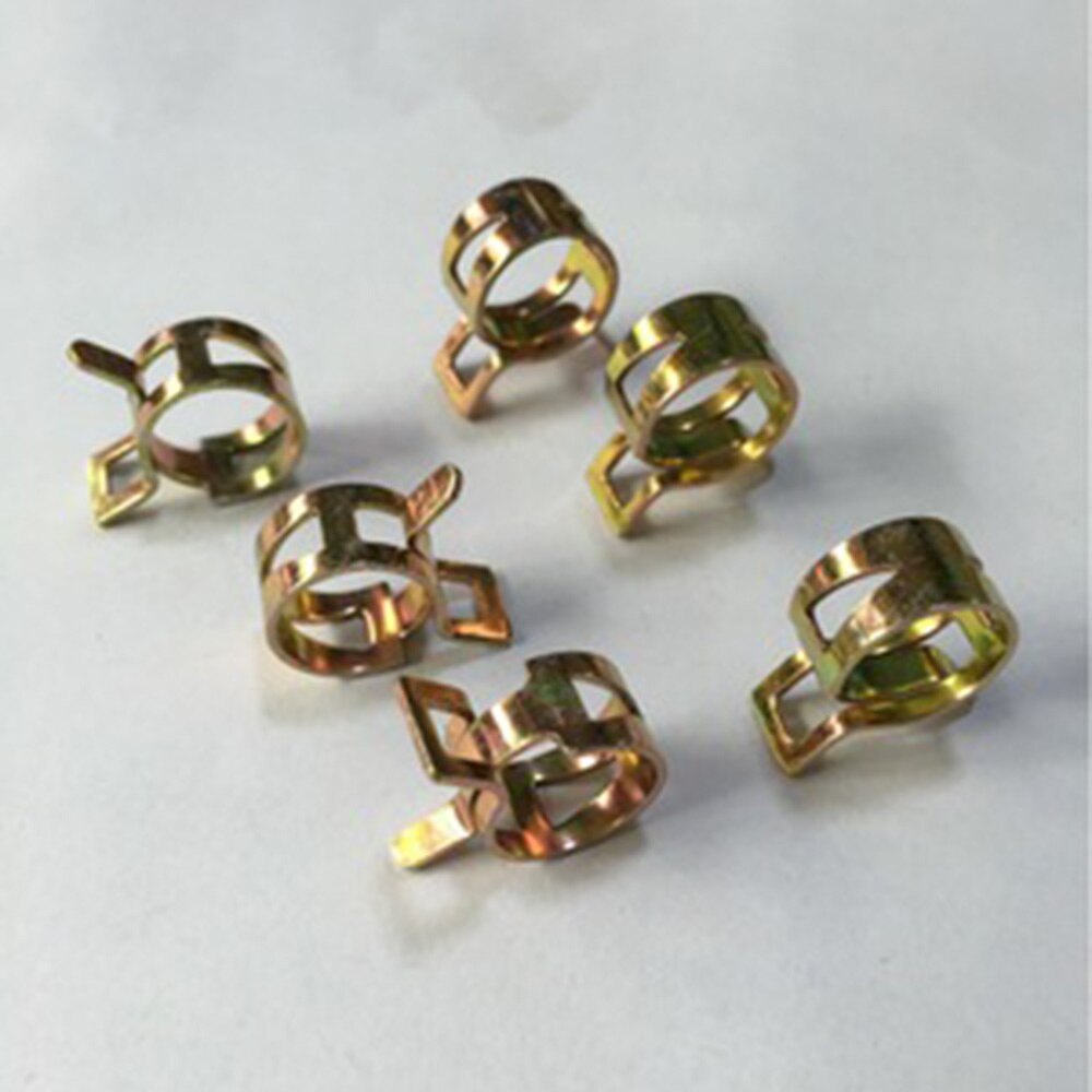 10Pcs 6-15mm Spring Band Type Fuel Vacuum Hose Silicone Pipe Tube Clamp Clip