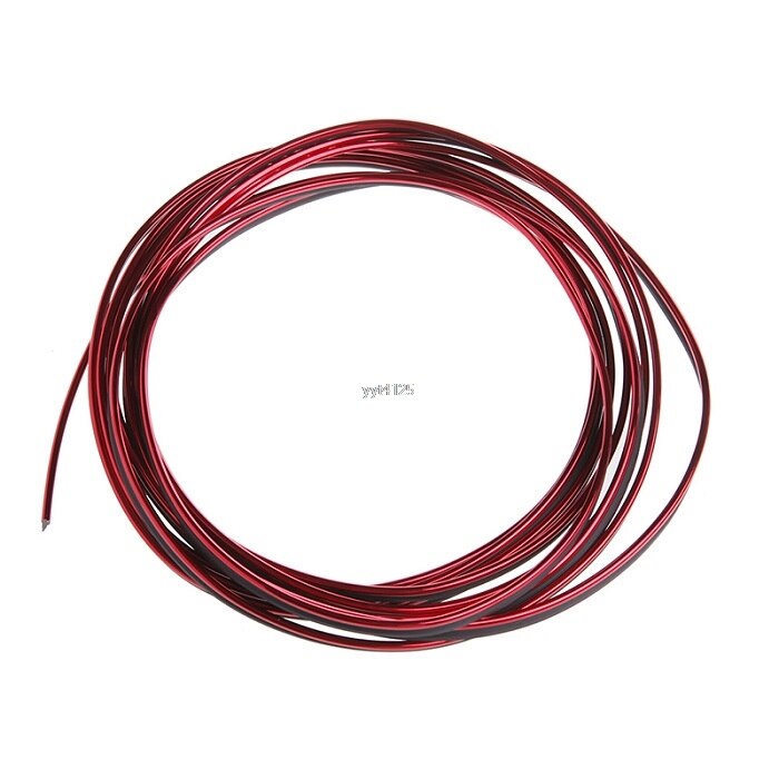 5M Car Flexible Trim Car Interior Exterior Moulding Strip Decorative Decor Red G6KC: BR